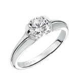 Artcarved Bridal Unmounted No Stones Contemporary Bezel Solitaire Engagement Ring April 14K White Gold - 31-V383ERW-E.01 photo