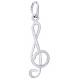 Sterling Silver Treble Clef Charm photo