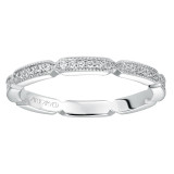 Artcarved Bridal Mounted with Side Stones Vintage Eternity Diamond Anniversary Band 14K White Gold - 33-V96A4W65-L.00 photo 3