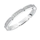Artcarved Bridal Mounted with Side Stones Vintage Eternity Diamond Anniversary Band 14K White Gold - 33-V96A4W65-L.00 photo