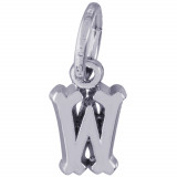 Sterling Silver Initial W Charm photo