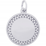Sterling Silver Filigree Disc Small Charm photo
