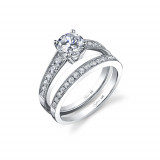 0.35tw Semi-Mount Engagement Ring With 1ct Round Head photo