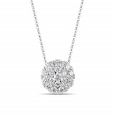 Luvente 14k White Gold Round Diamond Necklace photo