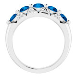 14K White Ceylon Blue Sapphire & .03 CTW Diamond Ring - 693141170P photo 2