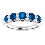 14K White Ceylon Blue Sapphire & .03 CTW Diamond Ring - 693141170P photo 3