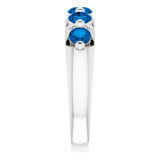 14K White Ceylon Blue Sapphire & .03 CTW Diamond Ring - 693141170P photo 4