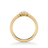 Artcarved Bridal Mounted Mined Live Center Vintage Halo Engagement Ring 18K Yellow Gold - 31-V1000CVY-E.01 photo 3