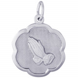 Sterling Silver Praying Hands Charm photo