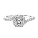 Artcarved Bridal Mounted Mined Live Center Contemporary One Love Engagement Ring Sierra 14K White Gold - 31-V888BRW-E.00 photo 2
