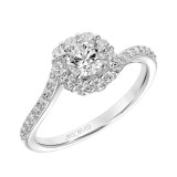 Artcarved Bridal Mounted Mined Live Center Contemporary One Love Engagement Ring Sierra 14K White Gold - 31-V888BRW-E.00 photo