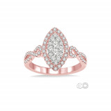 Ashi 14k Rose Gold Marquise Shape Diamond Lovebright Engagement Ring photo 2