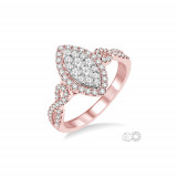 Ashi 14k Rose Gold Marquise Shape Diamond Lovebright Engagement Ring photo