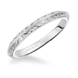 Artcarved Bridal Band No Stones Vintage Engraved Solitaire Wedding Band Cherry 14K White Gold - 31-V517W-L.00 photo
