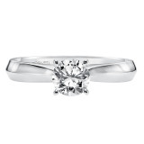 Artcarved Bridal Mounted with CZ Center Classic Solitaire Engagement Ring Pixie 14K White Gold - 31-V179DRW-E.00 photo 2