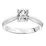 Artcarved Bridal Mounted with CZ Center Classic Solitaire Engagement Ring Pixie 14K White Gold - 31-V179DRW-E.00 photo 4