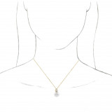 14K Yellow Freshwater Cultured Pearl & 1/4 CTW Diamond 16-18 Necklace - 86892611P photo 3