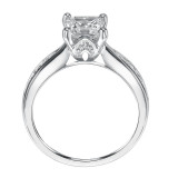 Artcarved Bridal Semi-Mounted with Side Stones Classic Engagement Ring Blythe 14K White Gold - 31-V346FCW-E.01 photo 3
