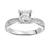 Artcarved Bridal Semi-Mounted with Side Stones Classic Engagement Ring Blythe 14K White Gold - 31-V346FCW-E.01 photo 4