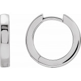 14K White 16 mm Hinged Hoop Earrings - 20172136037P photo