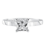 Artcarved Bridal Semi-Mounted with Side Stones Classic Engagement Ring Taryn 14K White Gold - 31-V315ECW-E.01 photo 2