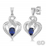 Ashi Diamonds Silver Gemstone Heart Earrings photo
