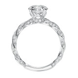 Artcarved Bridal Mounted with CZ Center Contemporary Twist Diamond Engagement Ring Evie 14K White Gold - 31-V577GRW-E.00 photo 3