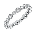 Artcarved Bridal Mounted with Side Stones Contemporary Stackable Eternity Anniversary Band 14K White Gold - 33-V14E4W65-L.00 photo
