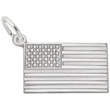 Rembrandt Sterling Silver American Flag Charm photo