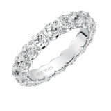 Artcarved Bridal Mounted with Side Stones Contemporary Eternity Diamond Anniversary Band 14K White Gold - 33-V10M4W65-L.00 photo
