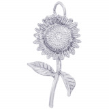Sterling Silver Sunflower Charm photo