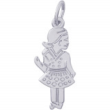 Sterling Silver Girl Charm photo