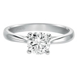 Artcarved Bridal Mounted with CZ Center Classic Solitaire Engagement Ring Lindsey 14K White Gold - 31-V407ERW-E.00 photo 2