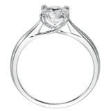 Artcarved Bridal Mounted with CZ Center Classic Solitaire Engagement Ring Lindsey 14K White Gold - 31-V407ERW-E.00 photo 3