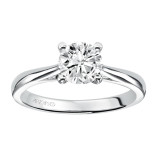 Artcarved Bridal Mounted with CZ Center Classic Solitaire Engagement Ring Lindsey 14K White Gold - 31-V407ERW-E.00 photo 4