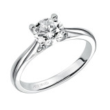 Artcarved Bridal Mounted with CZ Center Classic Solitaire Engagement Ring Lindsey 14K White Gold - 31-V407ERW-E.00 photo