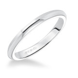 Artcarved Bridal Band No Stones Classic Solitaire Wedding Band Rory 14K White Gold - 31-V613W-L.00 photo
