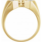 14K Yellow & White 1/4 CTW Diamond Men's Horseshoe Ring - 65162360000P photo 2