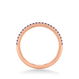 Artcarved Bridal Mounted with Side Stones Classic Anniversary Band 18K Rose Gold & Blue Sapphire - 33-V9471SR-L.01 photo 3