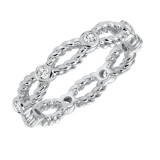 Artcarved Bridal Mounted with Side Stones Contemporary Stackable Eternity Anniversary Band 14K White Gold - 33-V16A4W65-L.00 photo