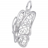 Rembrandt Sterling Silver Sideways Butterfly Charm photo