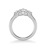 Artcarved Bridal Mounted Mined Live Center Classic Rose Goldcut 3-Stone Engagement Ring Belinda 14K White Gold - 31-V975CRW-E.00 photo 3