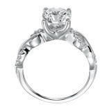 Artcarved Bridal Mounted with CZ Center Contemporary One Love Engagement Ring Gabriella 14K White Gold - 31-V319GRW-E.00 photo 3
