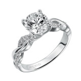 Artcarved Bridal Mounted with CZ Center Contemporary One Love Engagement Ring Gabriella 14K White Gold - 31-V319GRW-E.00 photo