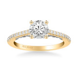 Artcarved Bridal Semi-Mounted with Side Stones Classic Lyric Engagement Ring Tracy 14K Yellow Gold Primary & 14K White Gold - 31-V1008ERYW-E.01 photo 2