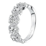 Artcarved Bridal Mounted with Side Stones Contemporary Fashion Diamond Anniversary Band 14K White Gold - 33-V9110W-L.00 photo 3