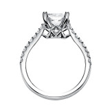 Artcarved Bridal Semi-Mounted with Side Stones Classic Engagement Ring Robyn 14K White Gold - 31-V351FCW-E.01 photo 3