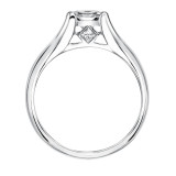 Artcarved Bridal Mounted with CZ Center Classic Engagement Ring Tally 14K White Gold - 31-V172ECW-E.00 photo 2