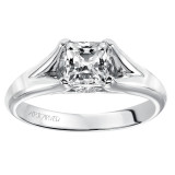 Artcarved Bridal Mounted with CZ Center Classic Engagement Ring Tally 14K White Gold - 31-V172ECW-E.00 photo 3