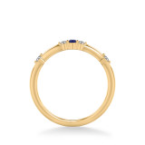 Artcarved Bridal Mounted with Side Stones Classic Anniversary Band 18K Yellow Gold & Blue Sapphire - 33-V9473SY-L.01 photo 3